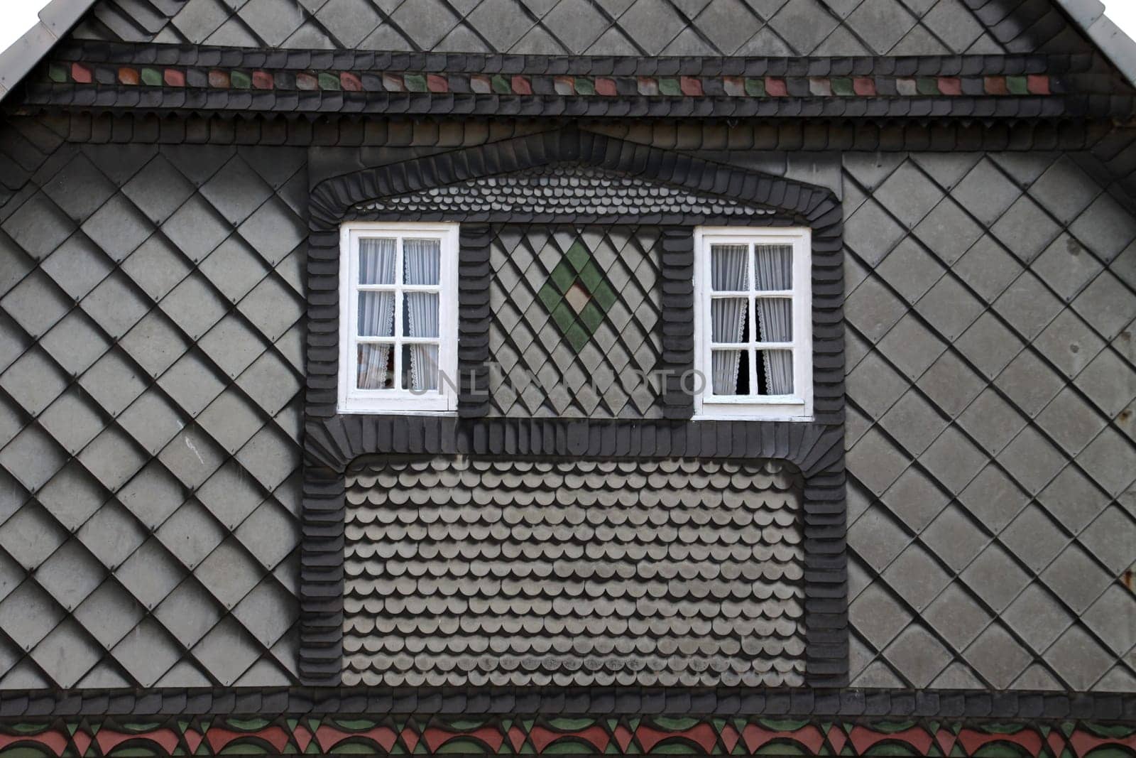 Shingle cladding of a house in Extertal-Bösingfeld
