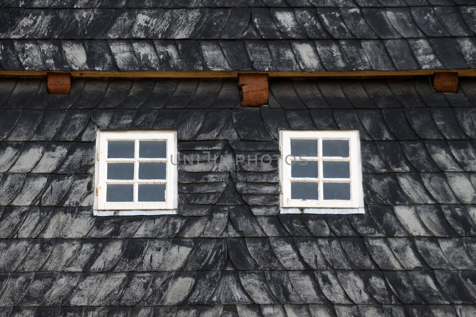 Shingle cladding of a house in Extertal-Bösingfeld