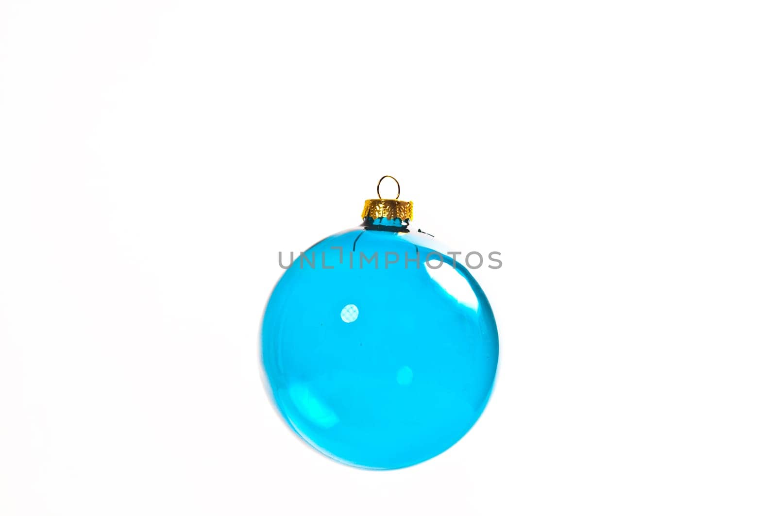 blue Christmas bauble cropped