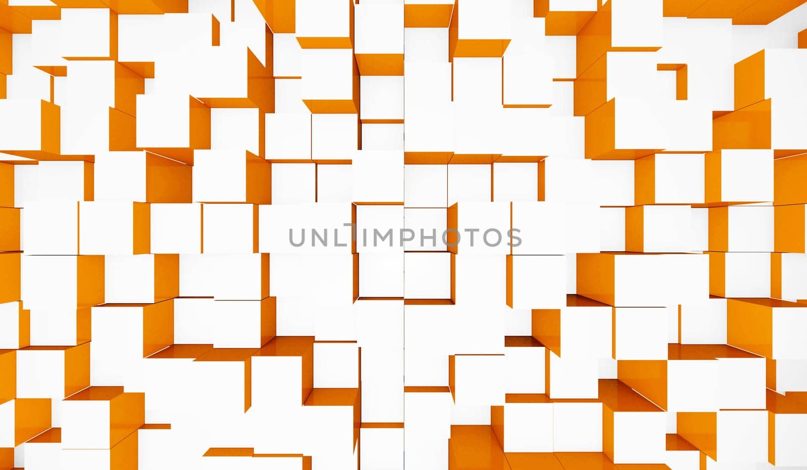 Background - Cube Mix White Orange