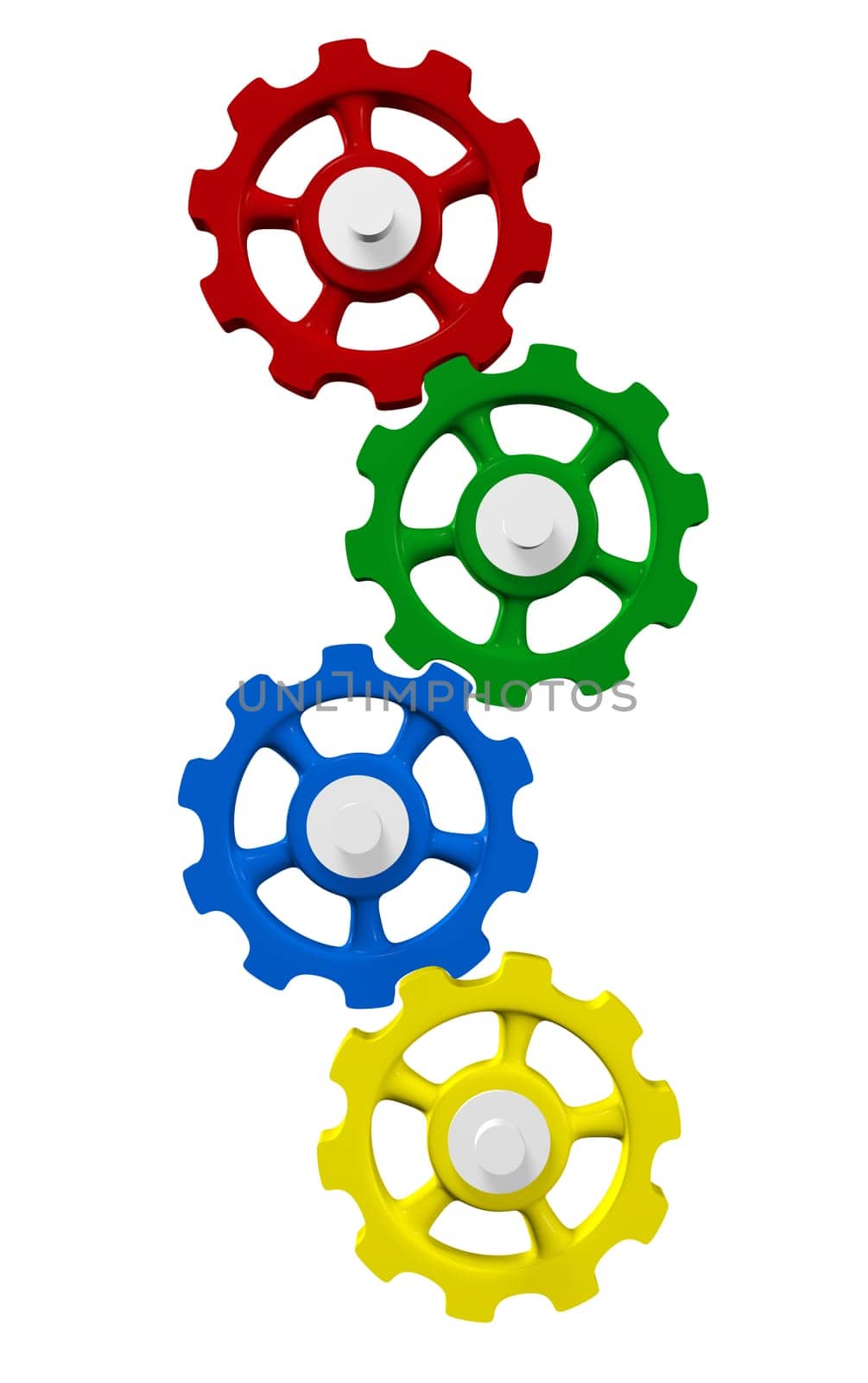 Colorful gear concept 2