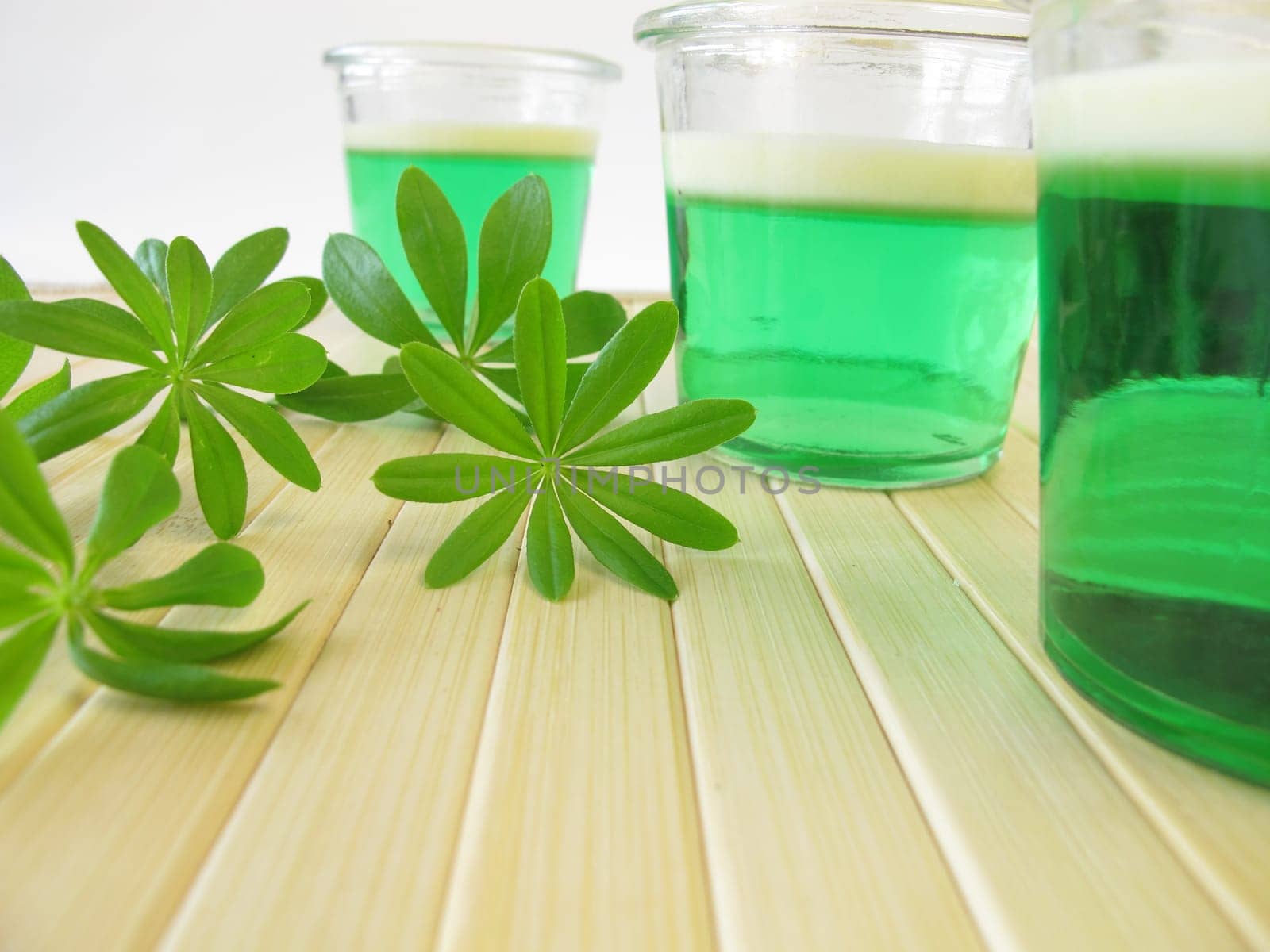Woodruff dessert with vanilla sauce