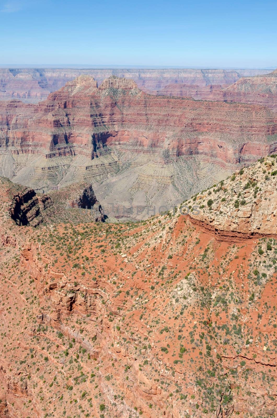 helicopter flight over the Grand Canyon National Park in Arizona in America