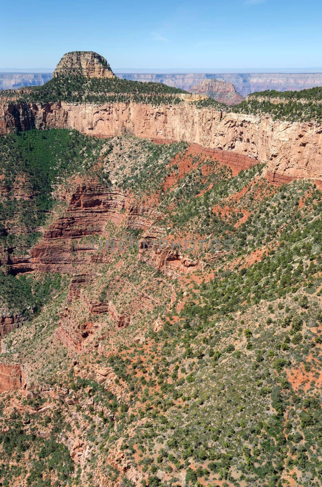 helicopter flight over the Grand Canyon National Park in Arizona in America