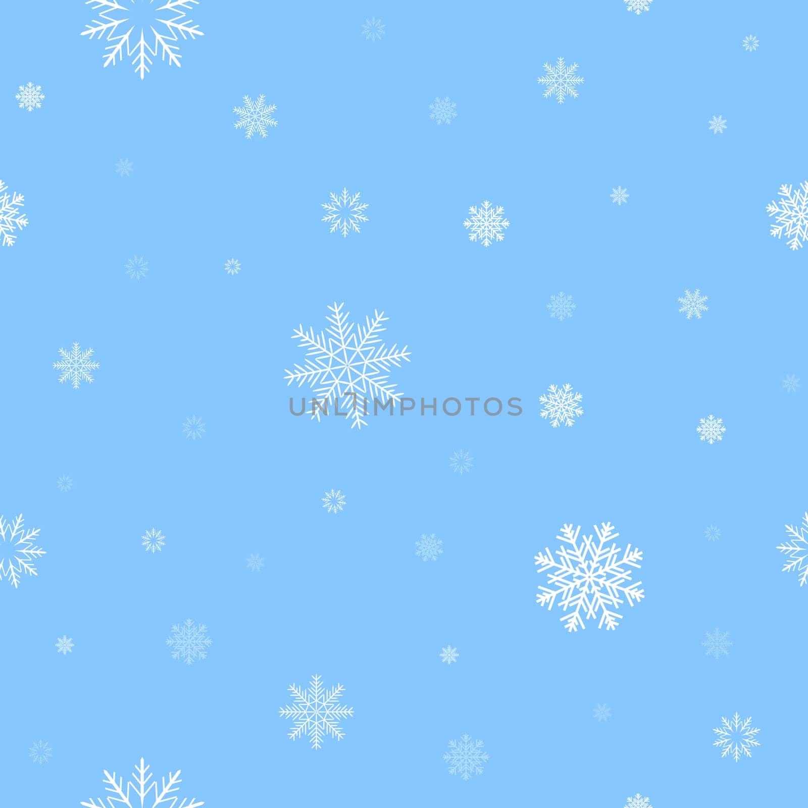 White snow and light blue background patern for texture on a winter theme