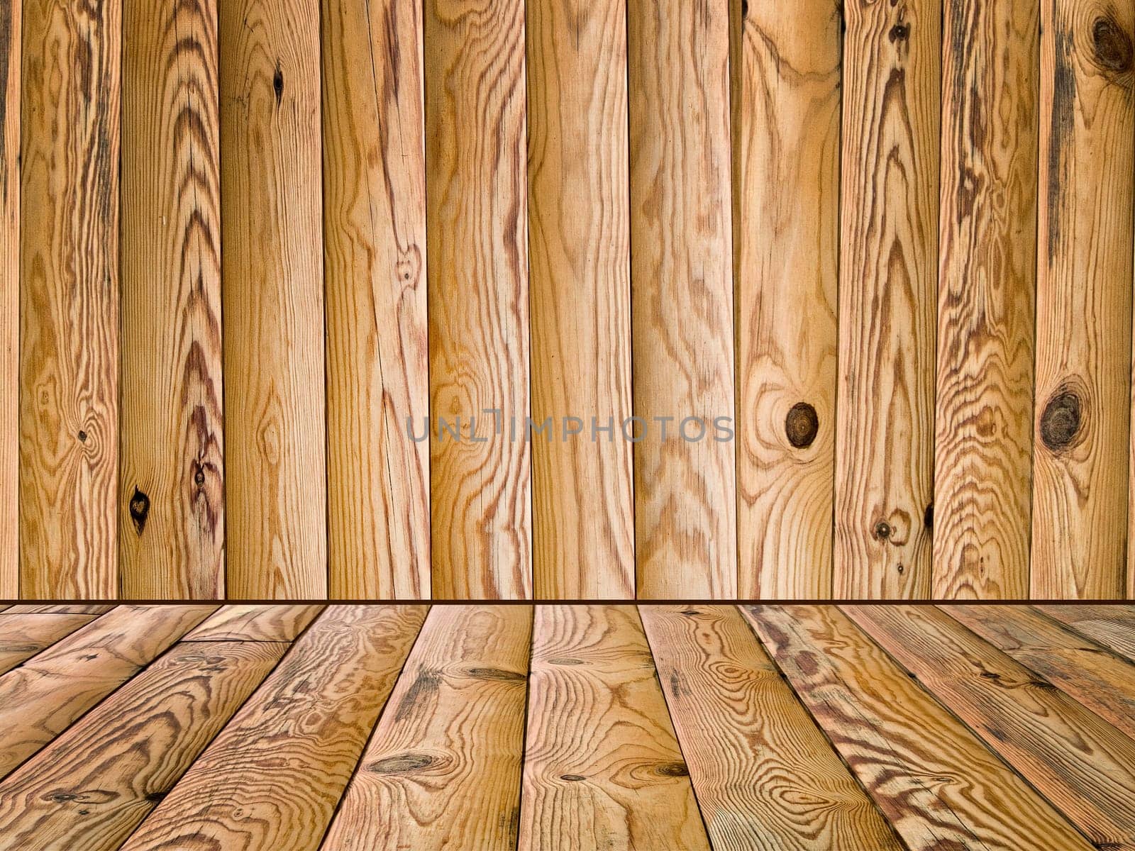 The abstract background, wooden floor and wall