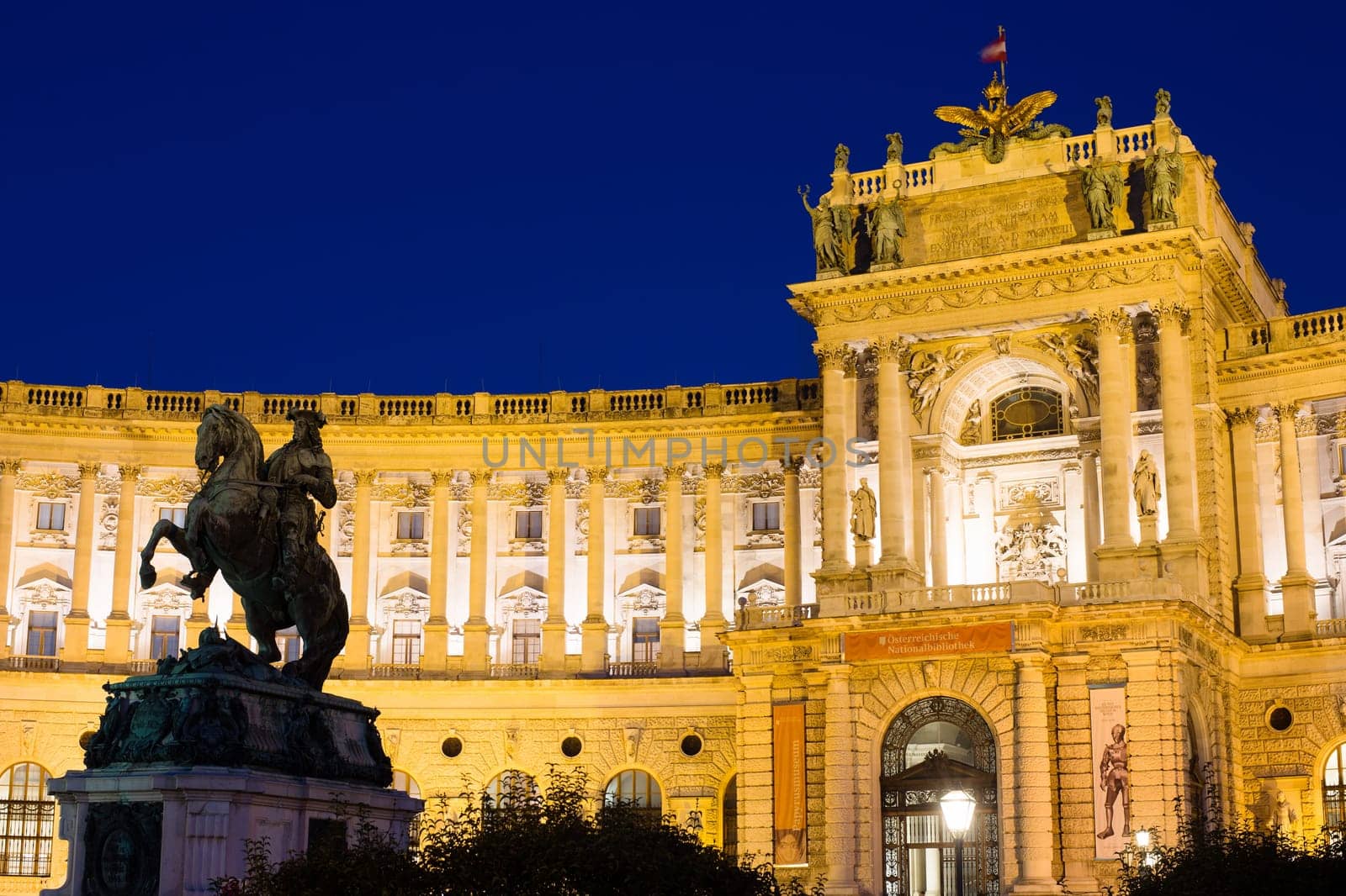 Hofburg by night,landmark and destination in Vienna