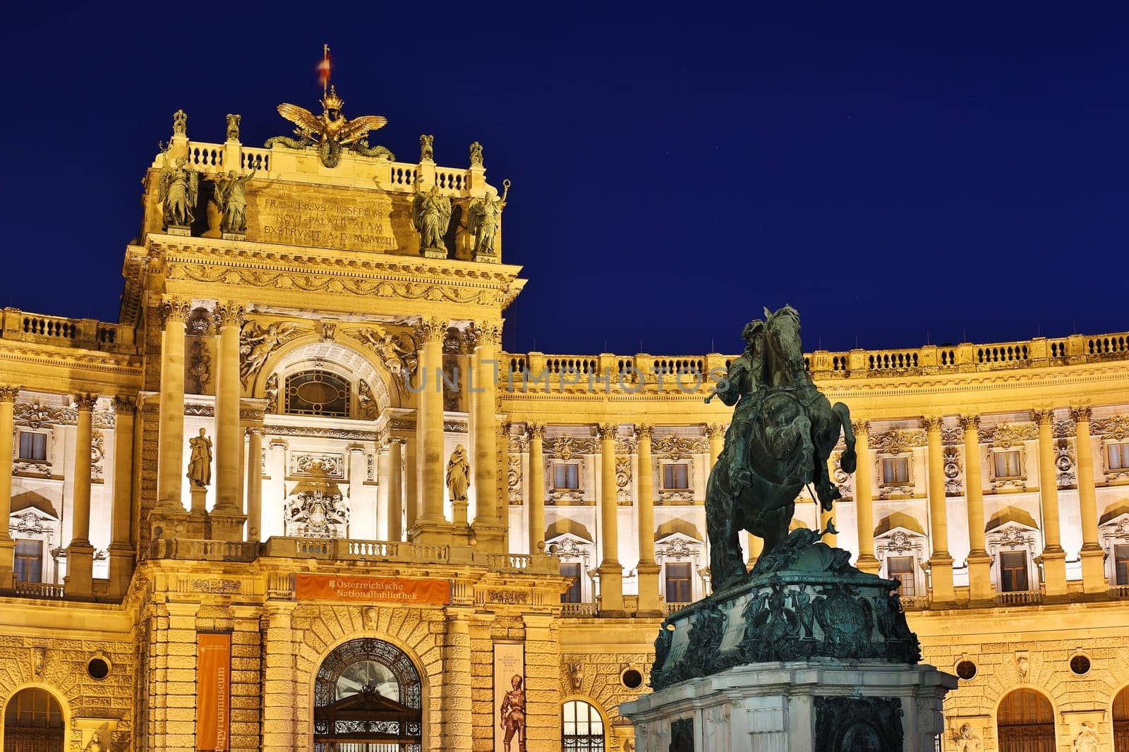 Hofburg by night,landmark and destination in Vienna