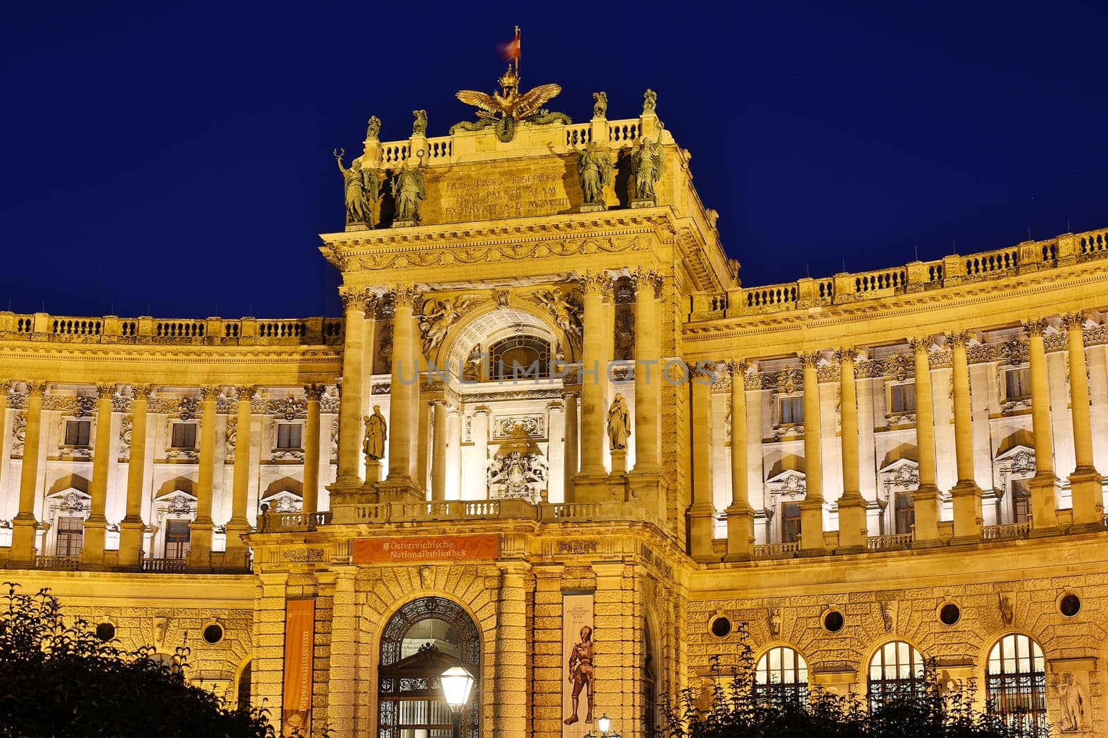 Hofburg by night,landmark and destination in Vienna