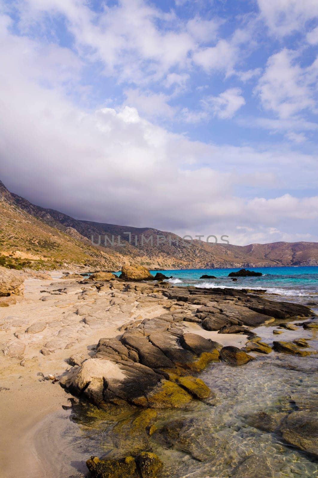 View of Kedrodasos beach, island of Crete, Greece