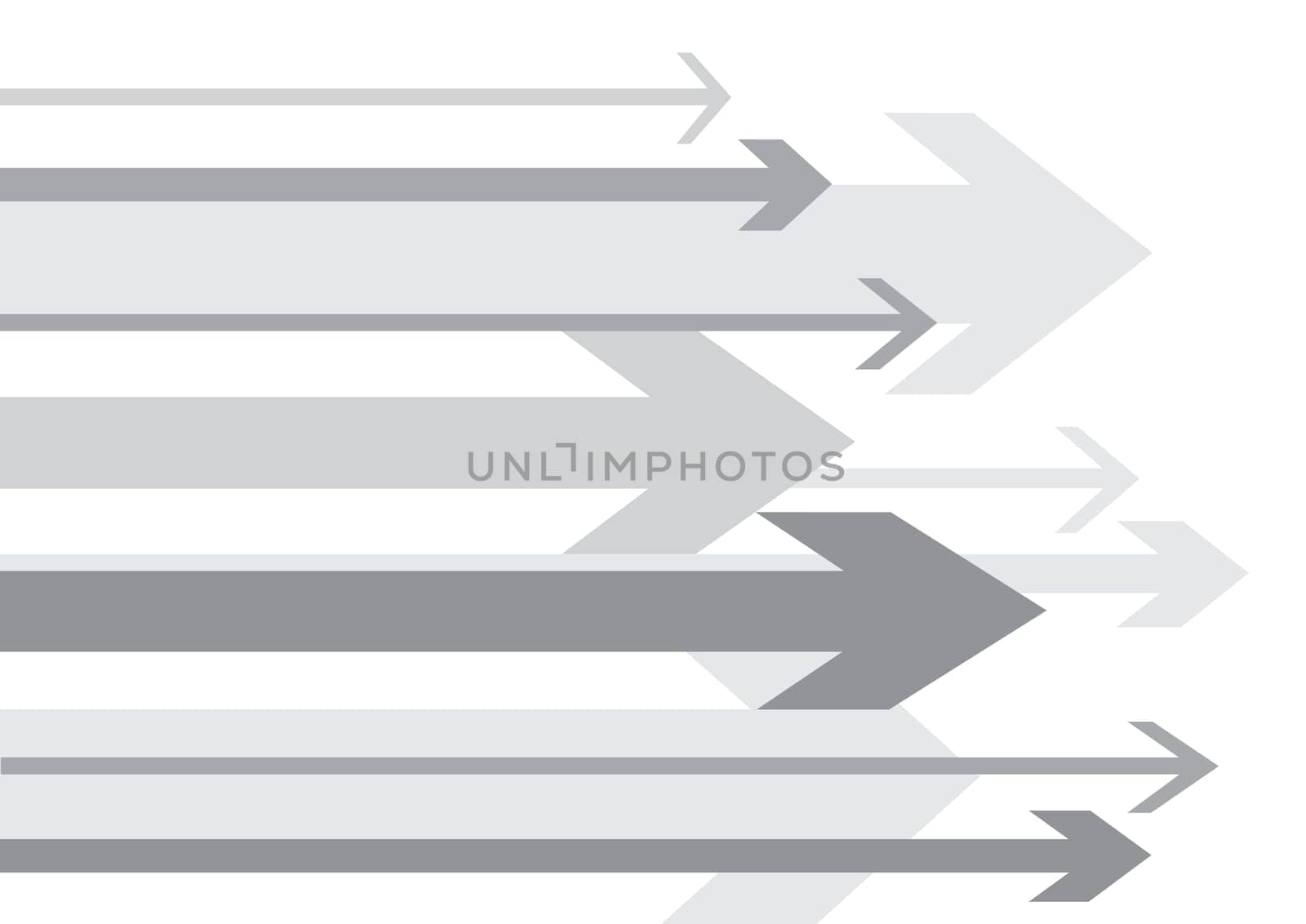 Simple arrows on a white background