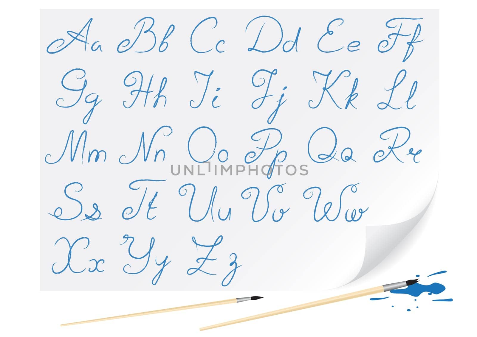 Hand-written font for creation congratulatory inscriptions
