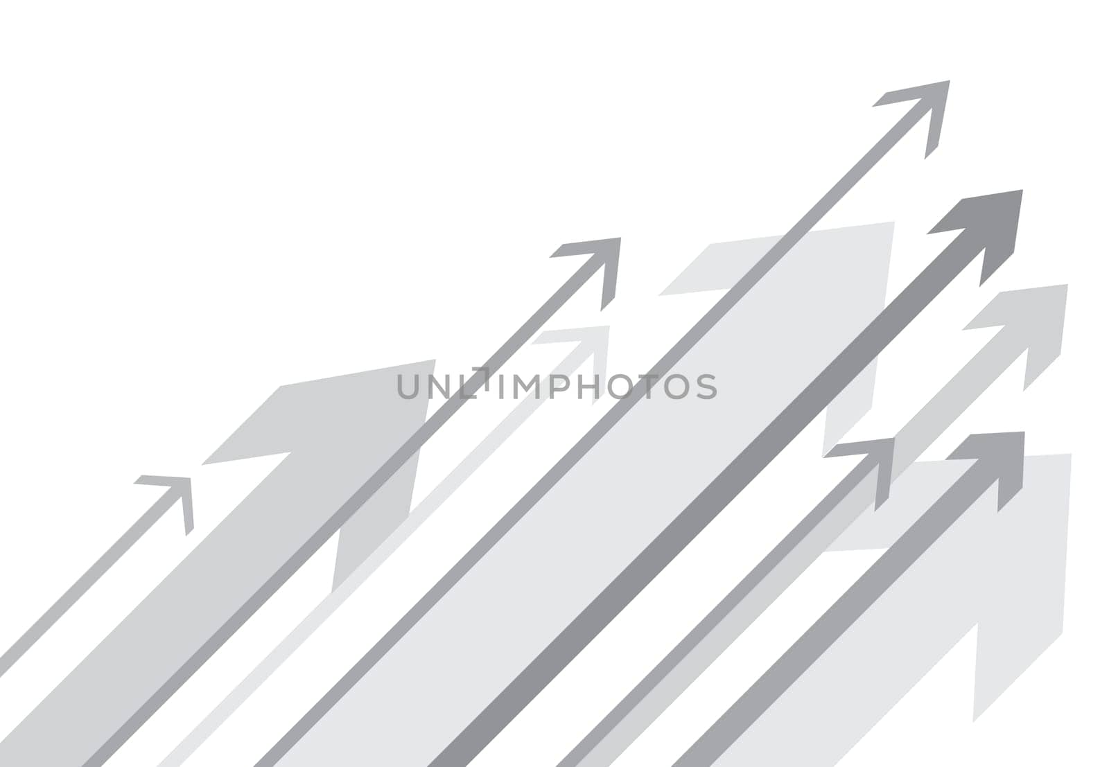 Simple arrows on a white background