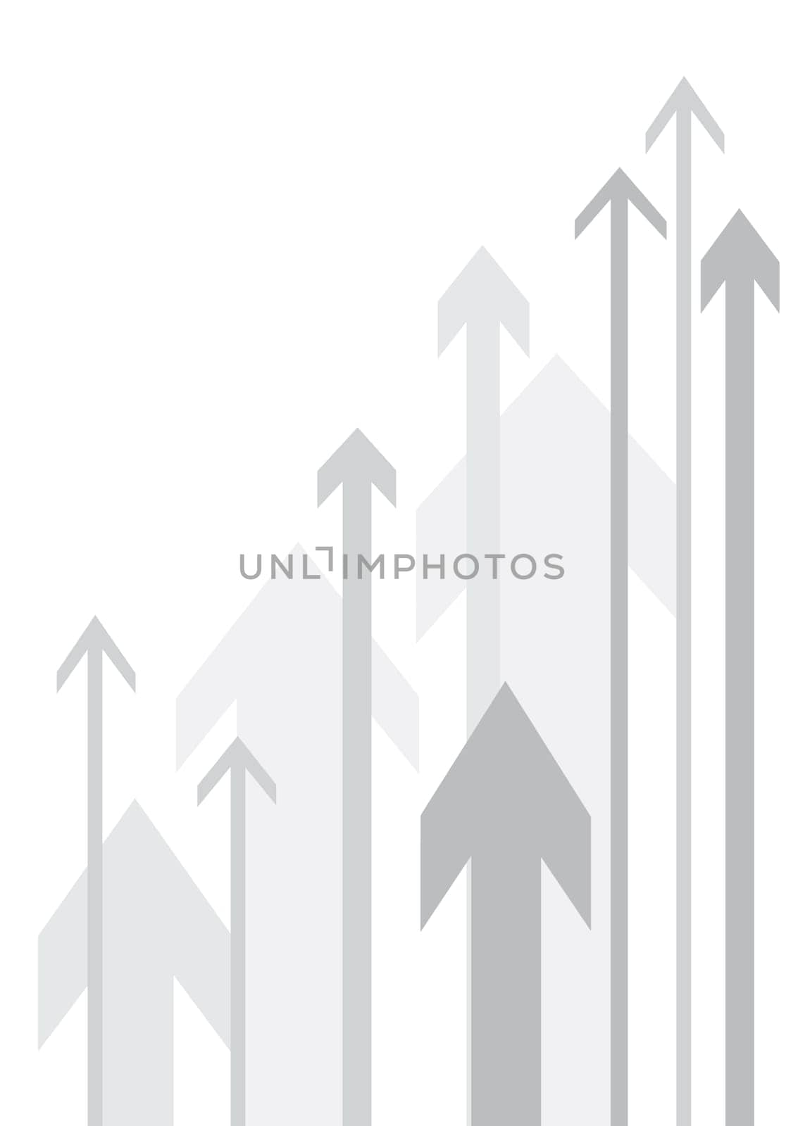 Simple up arrows on a white background