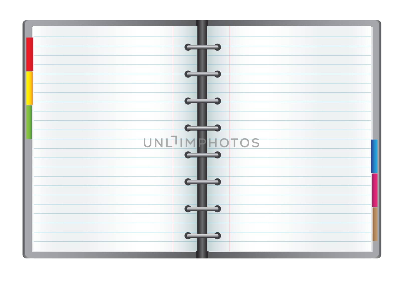 Business notebook isolated on the white background