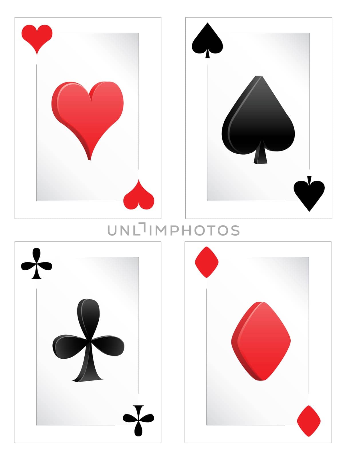 Colours for playing cards poker
