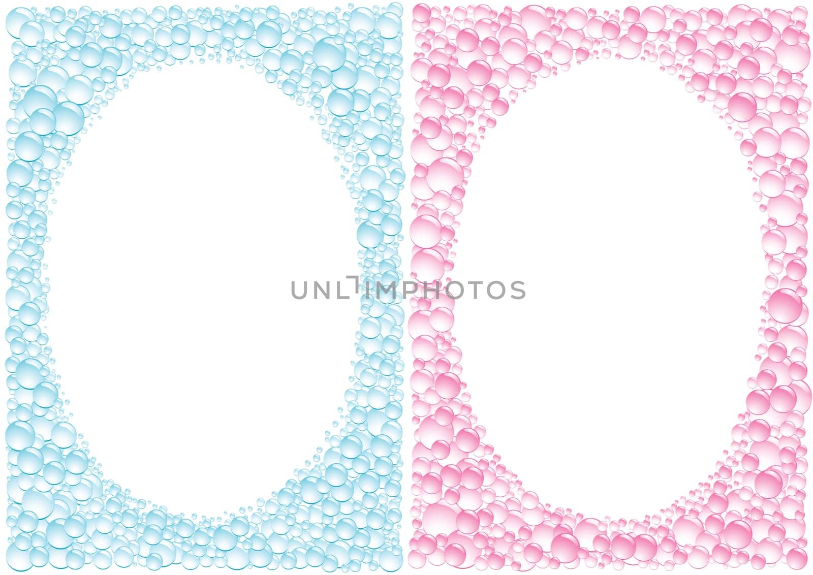 The drops blue and pink framework for photo