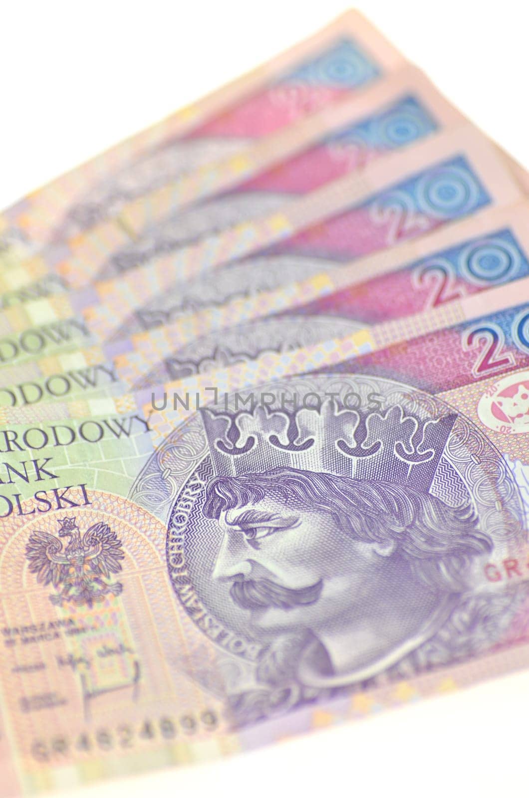 zloty banknotes from poland