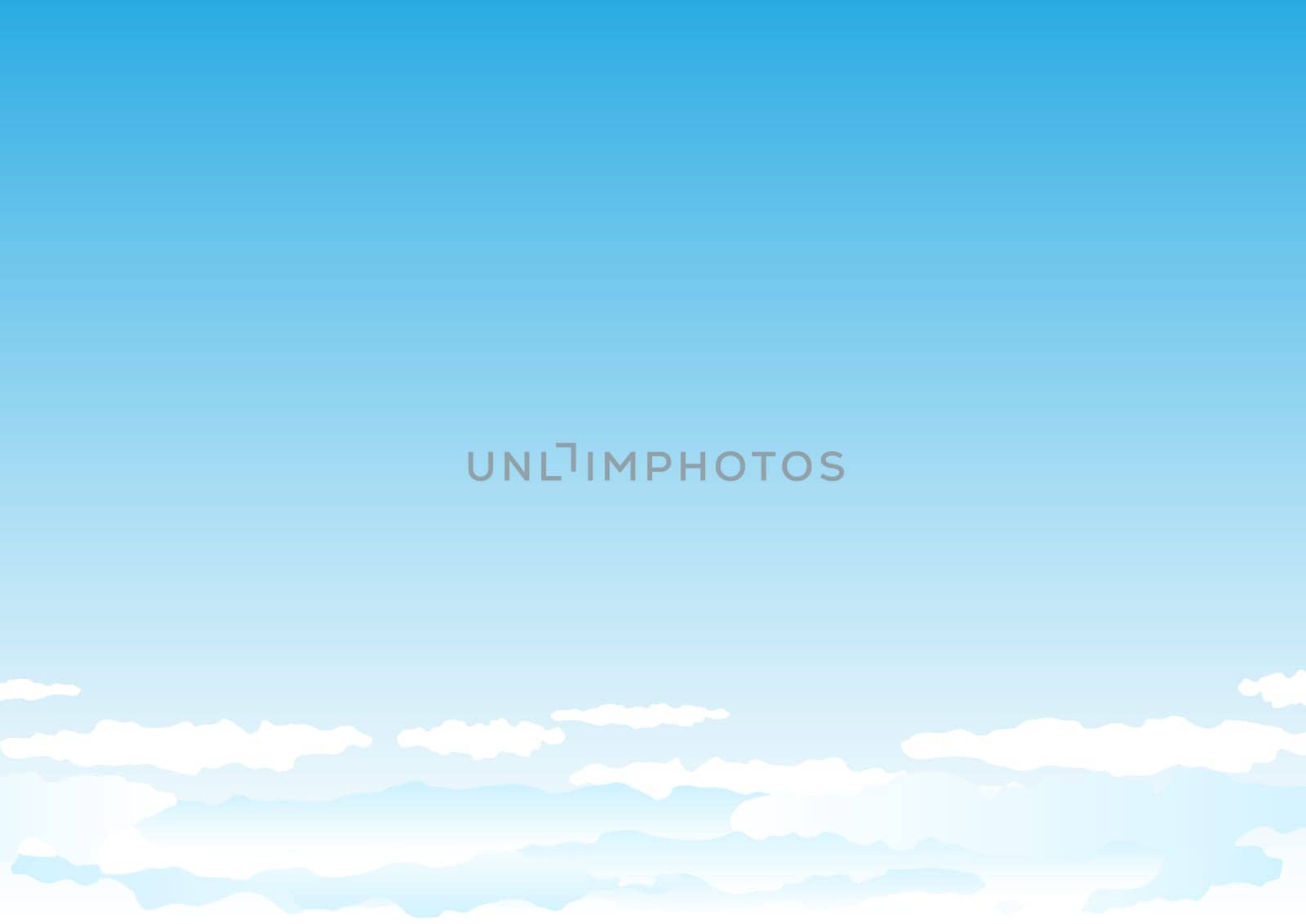 Beautiful simple clouds on the blue sky