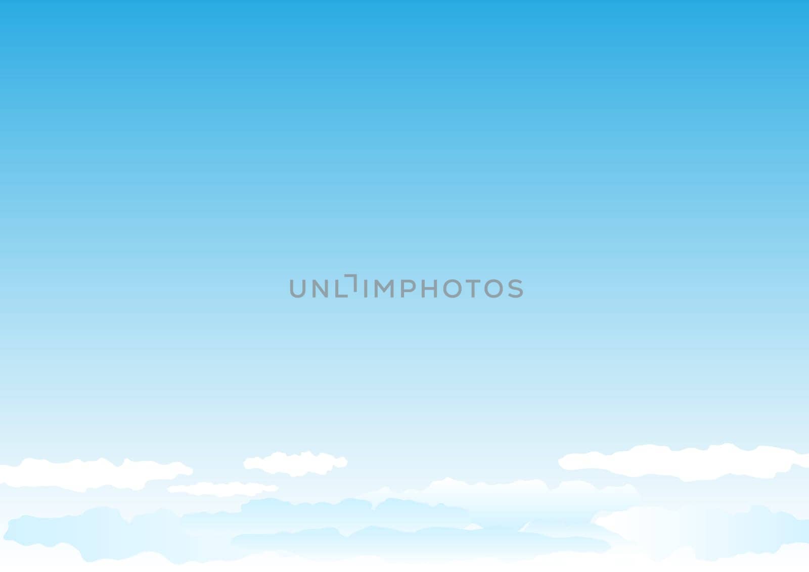 Beautiful simple clouds on the blue sky