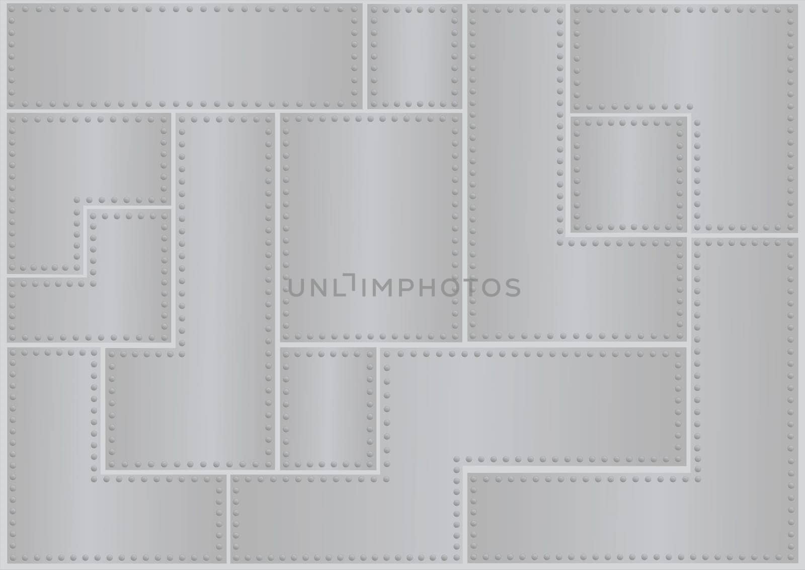 Vector background in metal rivets plate