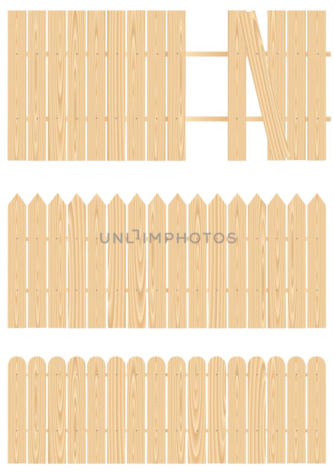 The pieces of wooden planks to make fence