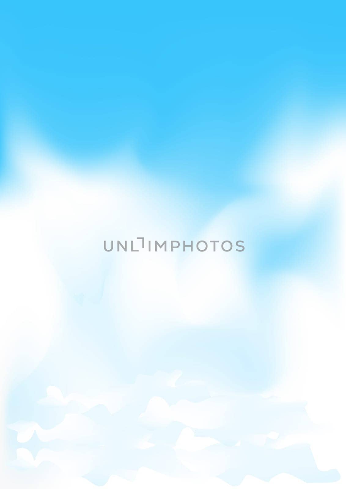 Beautiful simple meshes clouds on the blue sky