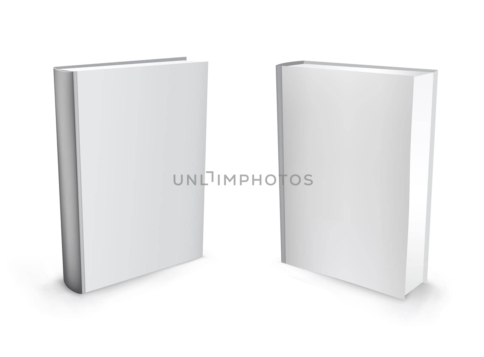 3d vector white standing mesh books isolated on the white background