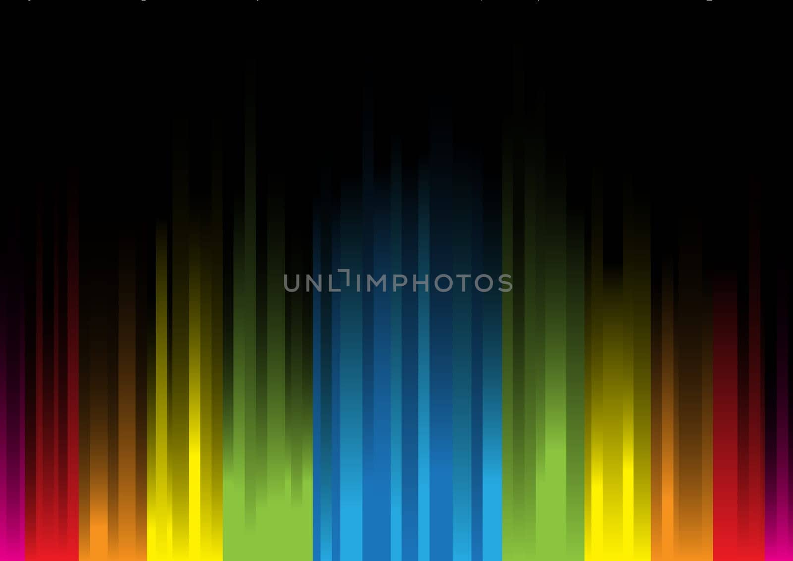 Iridescent light on a black background
