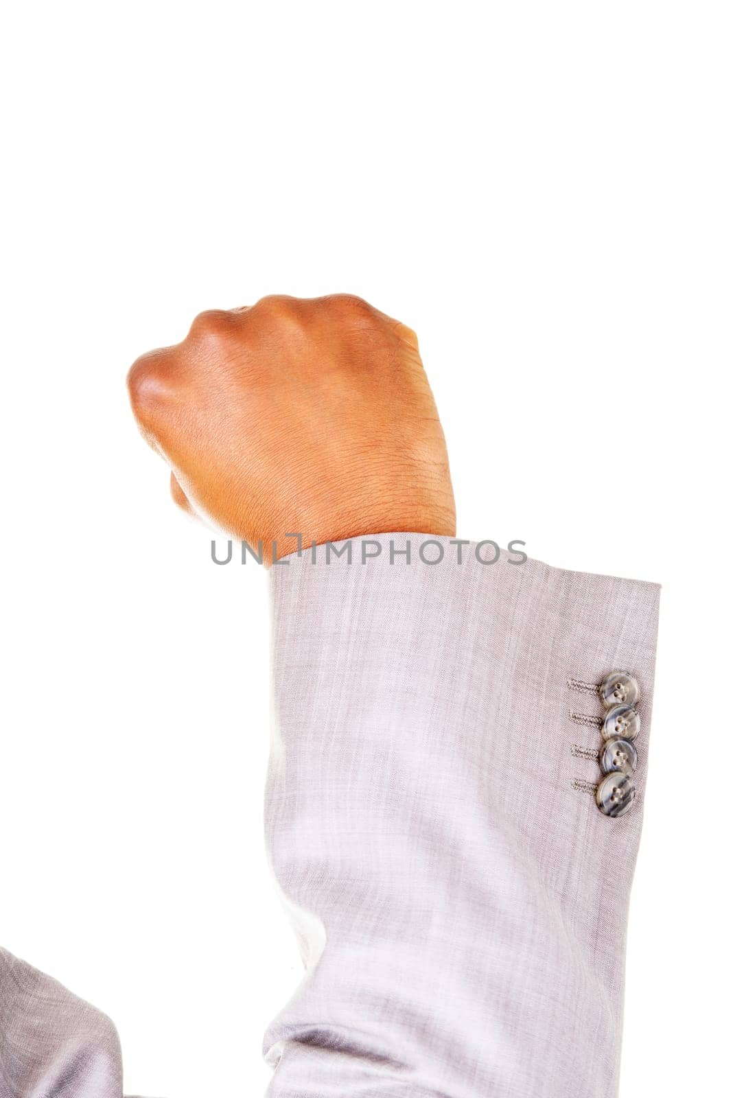 male fists. closeup. isolated on white.
