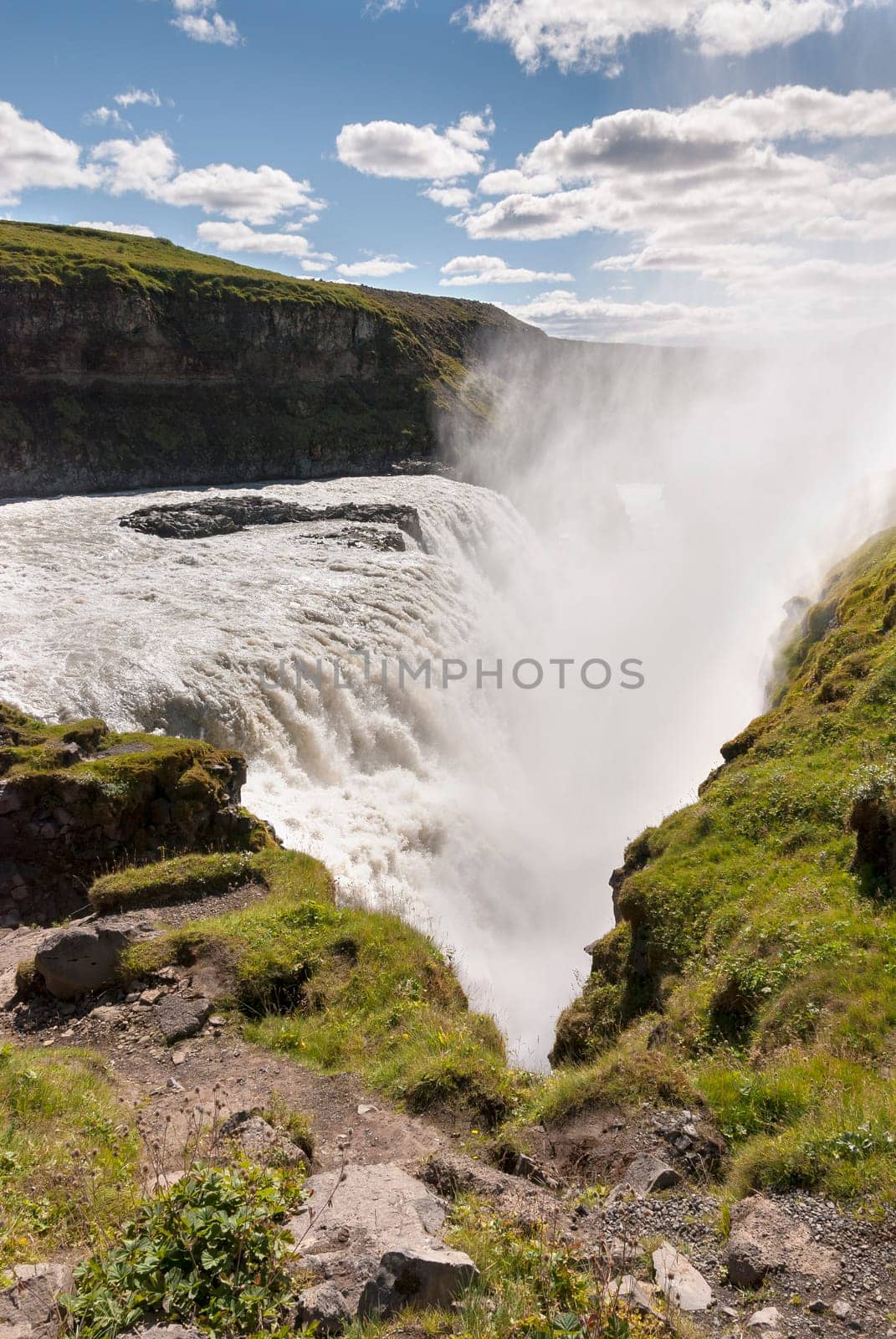 Gullfoss Waterfall an landscape in Iceland