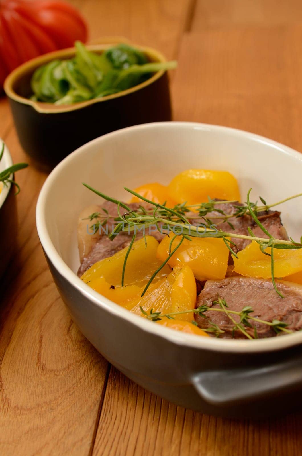 Steak of lamb with herbs and paprika