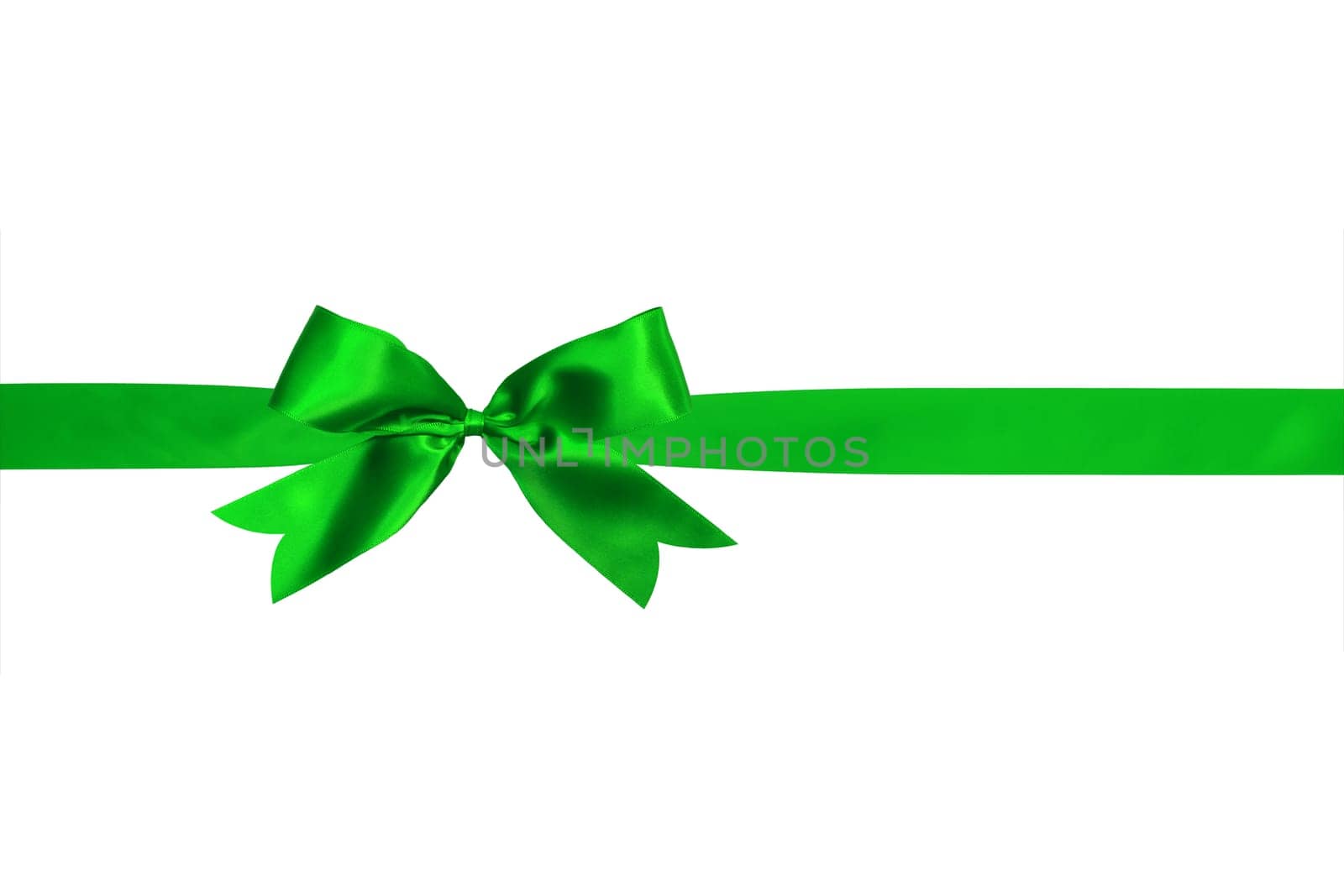 green bow isolated