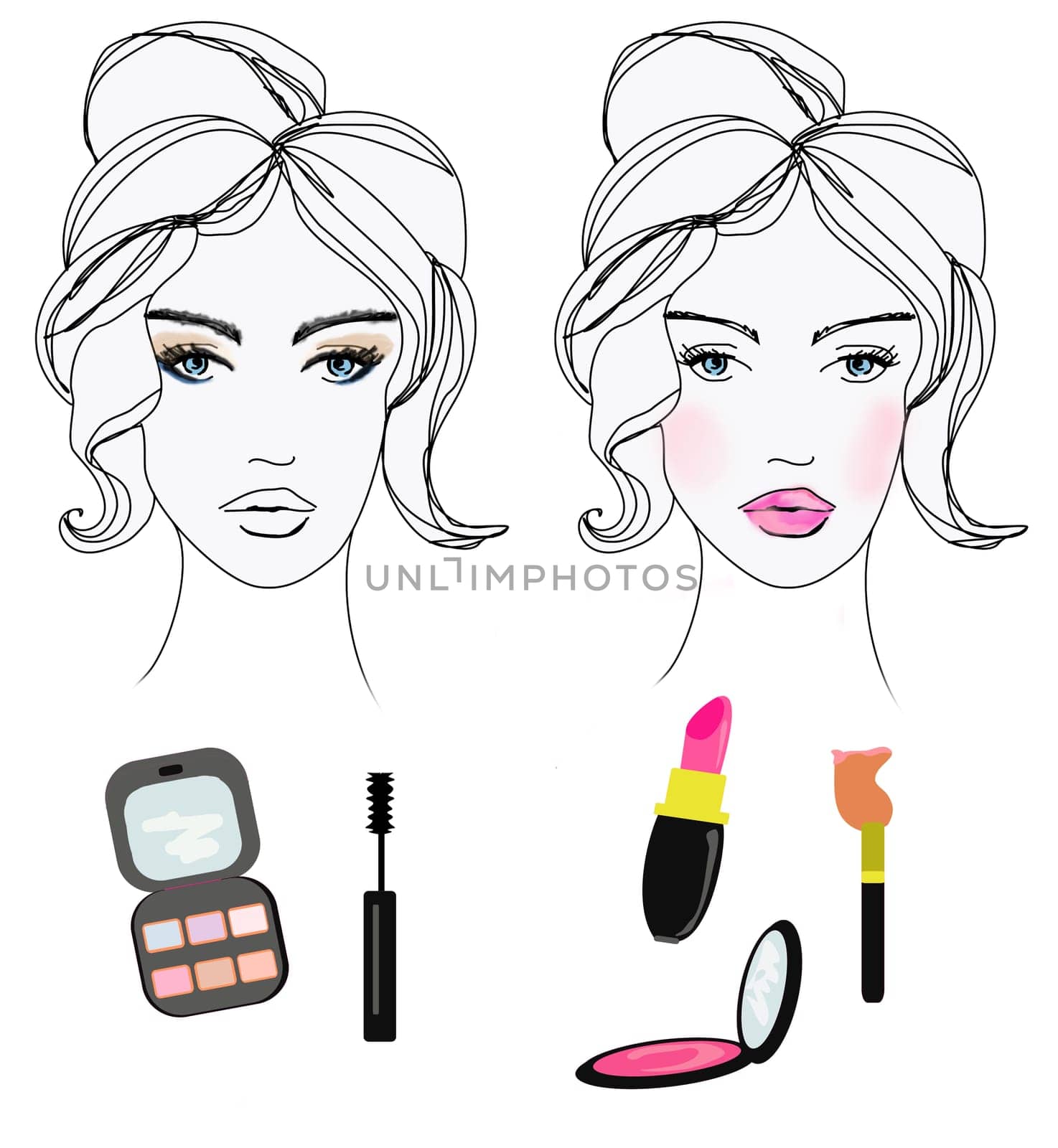 beautiful girl wearing  makeup