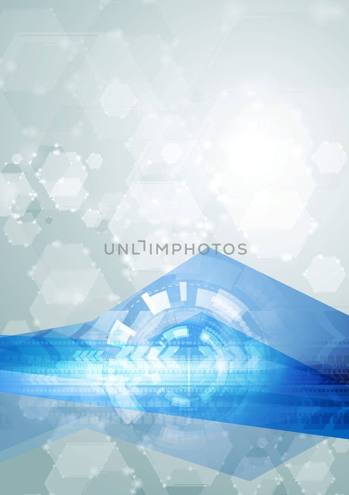 Abstract hi-tech vector blue background