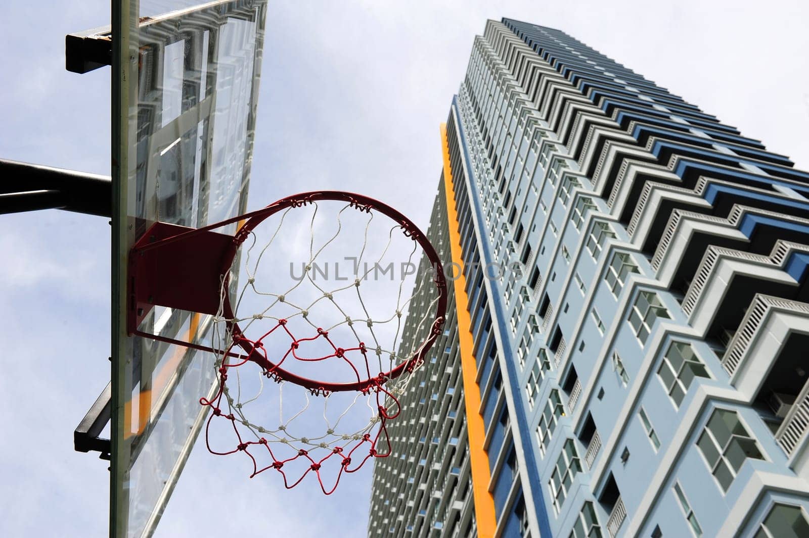 Basketball hoop in the Condominiums Sport Club