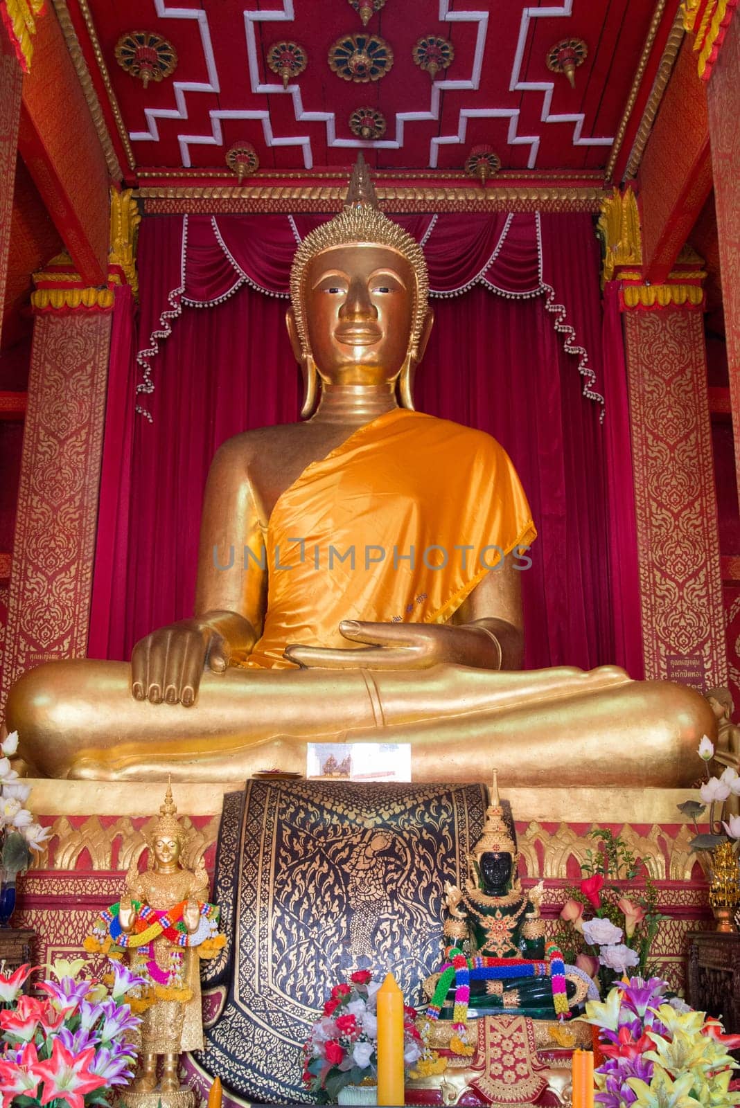 Buddha statue in the temple of Thailand.