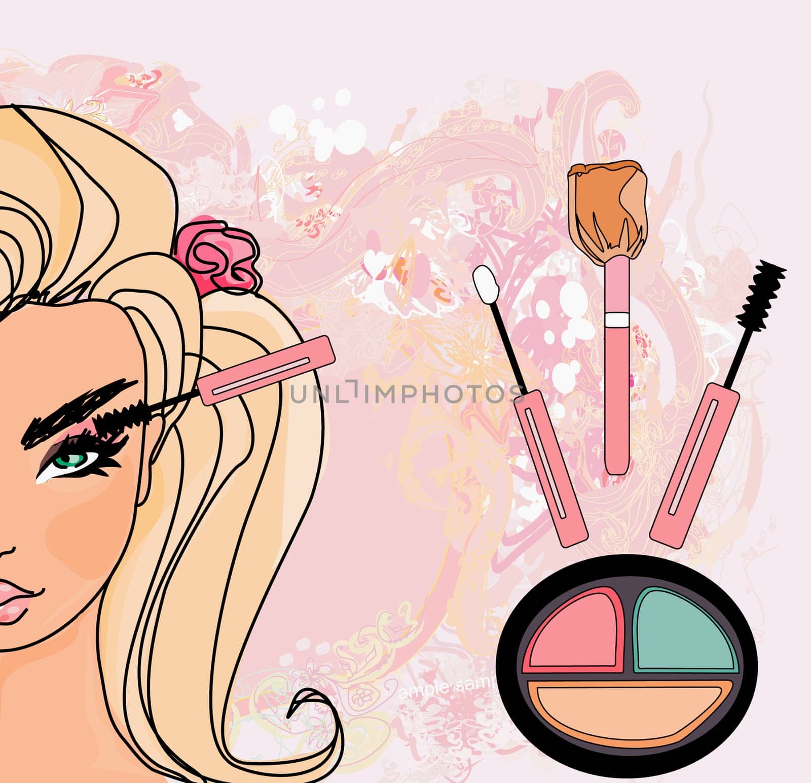 Mascara Applying. Makeup Closeup.