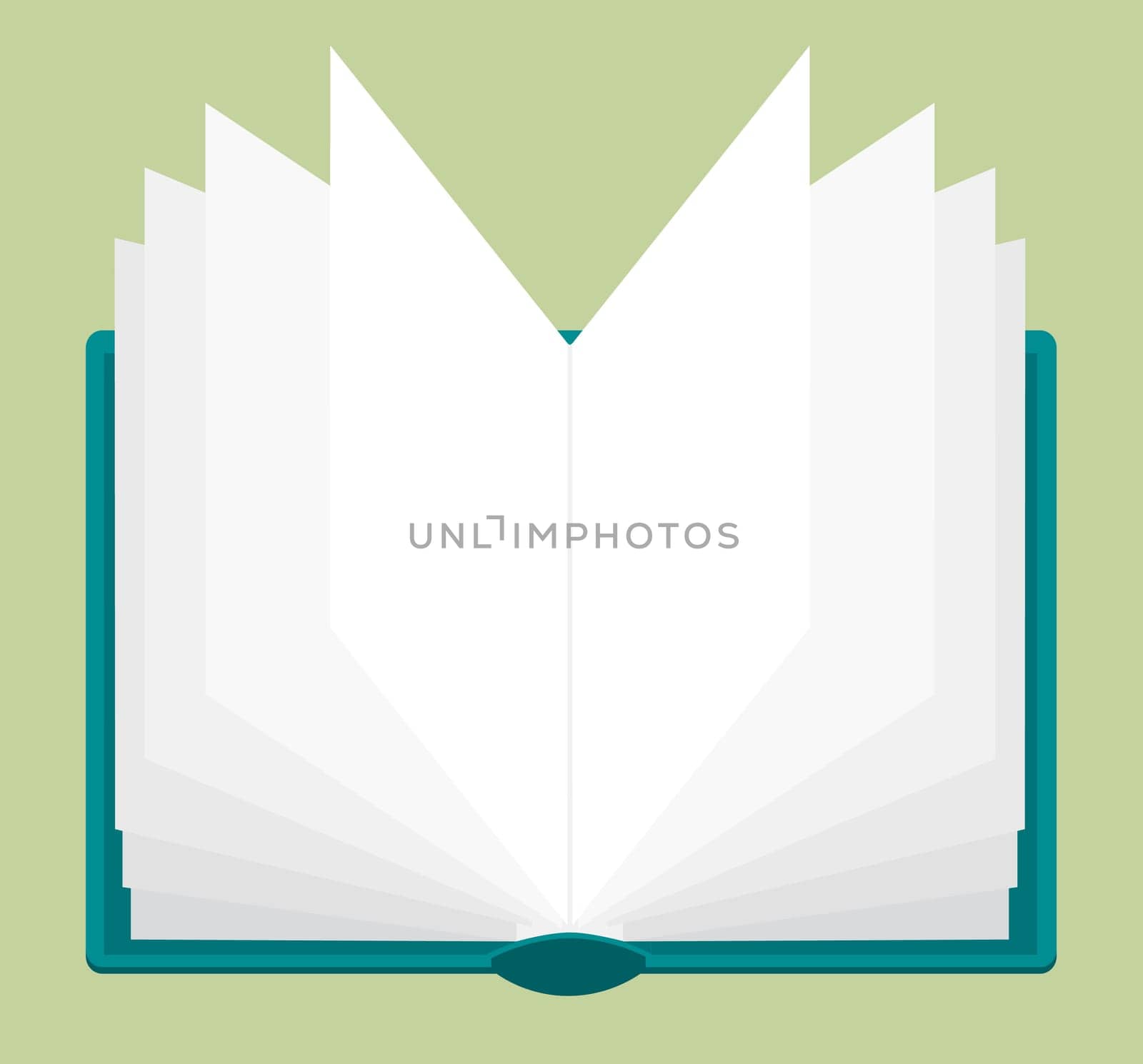 Open book with pages being browsed