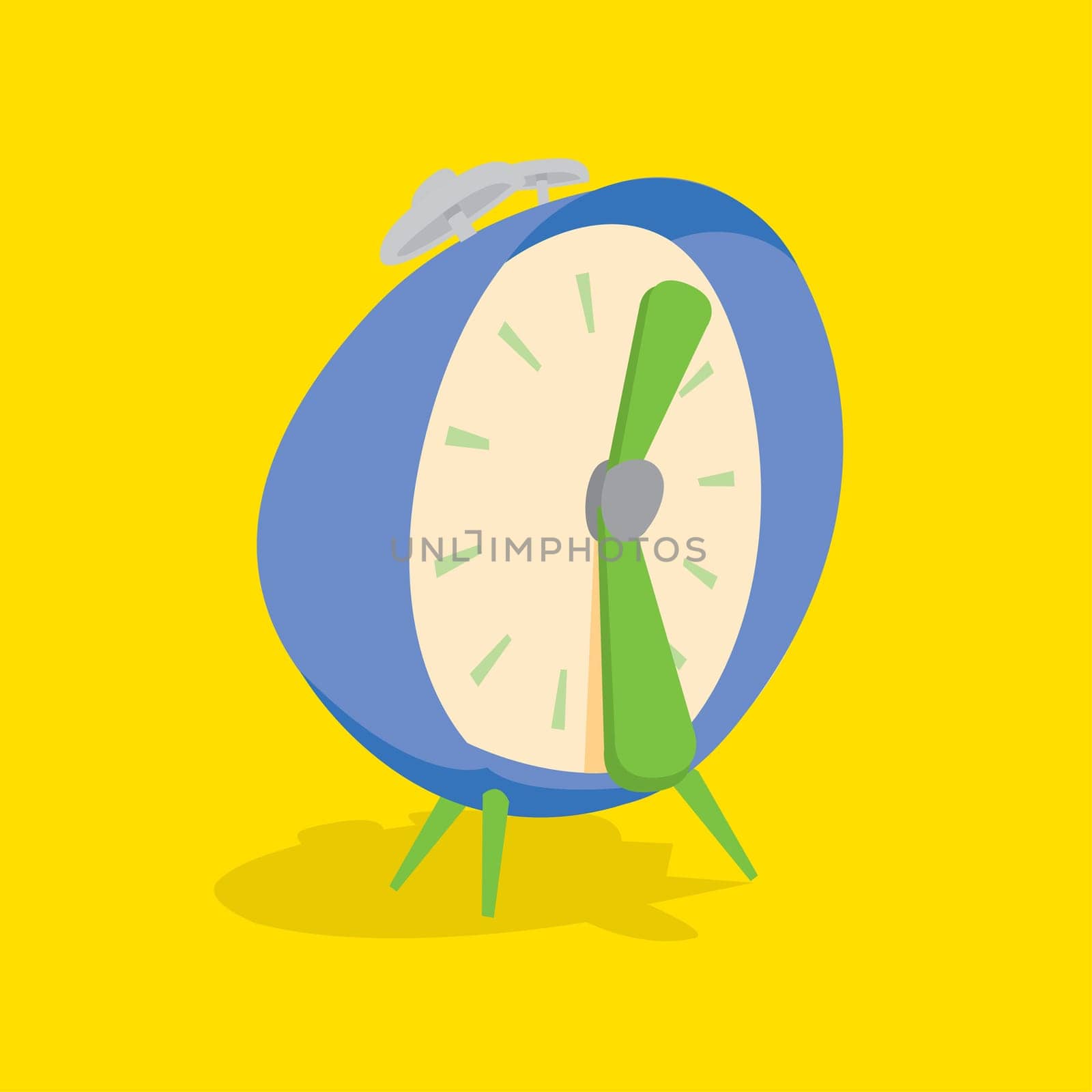 A funny cartoon of an alarm clock.