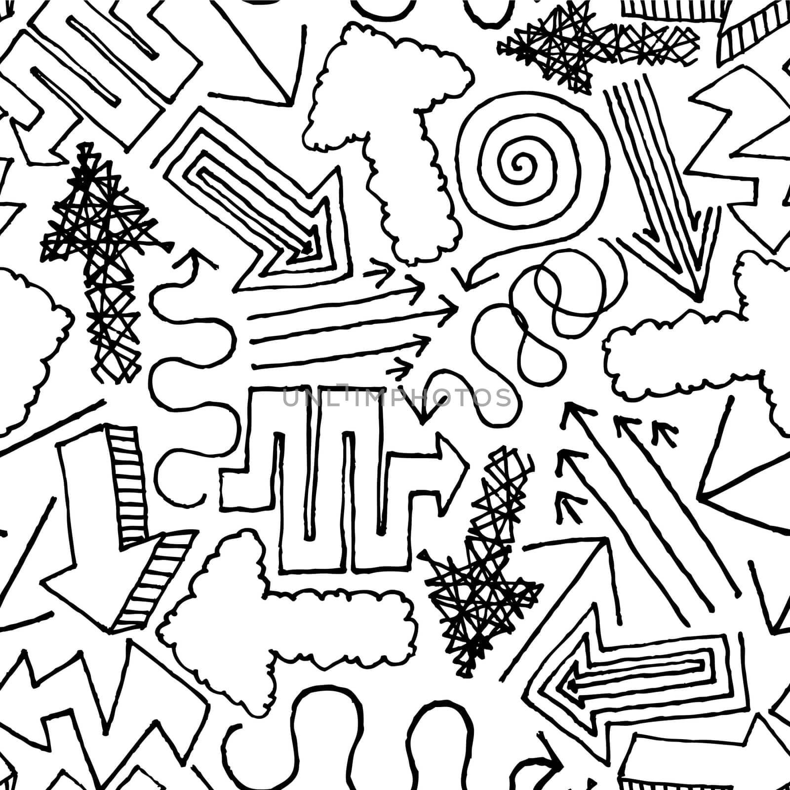 Hand drawn vector seamless Pattern / Background