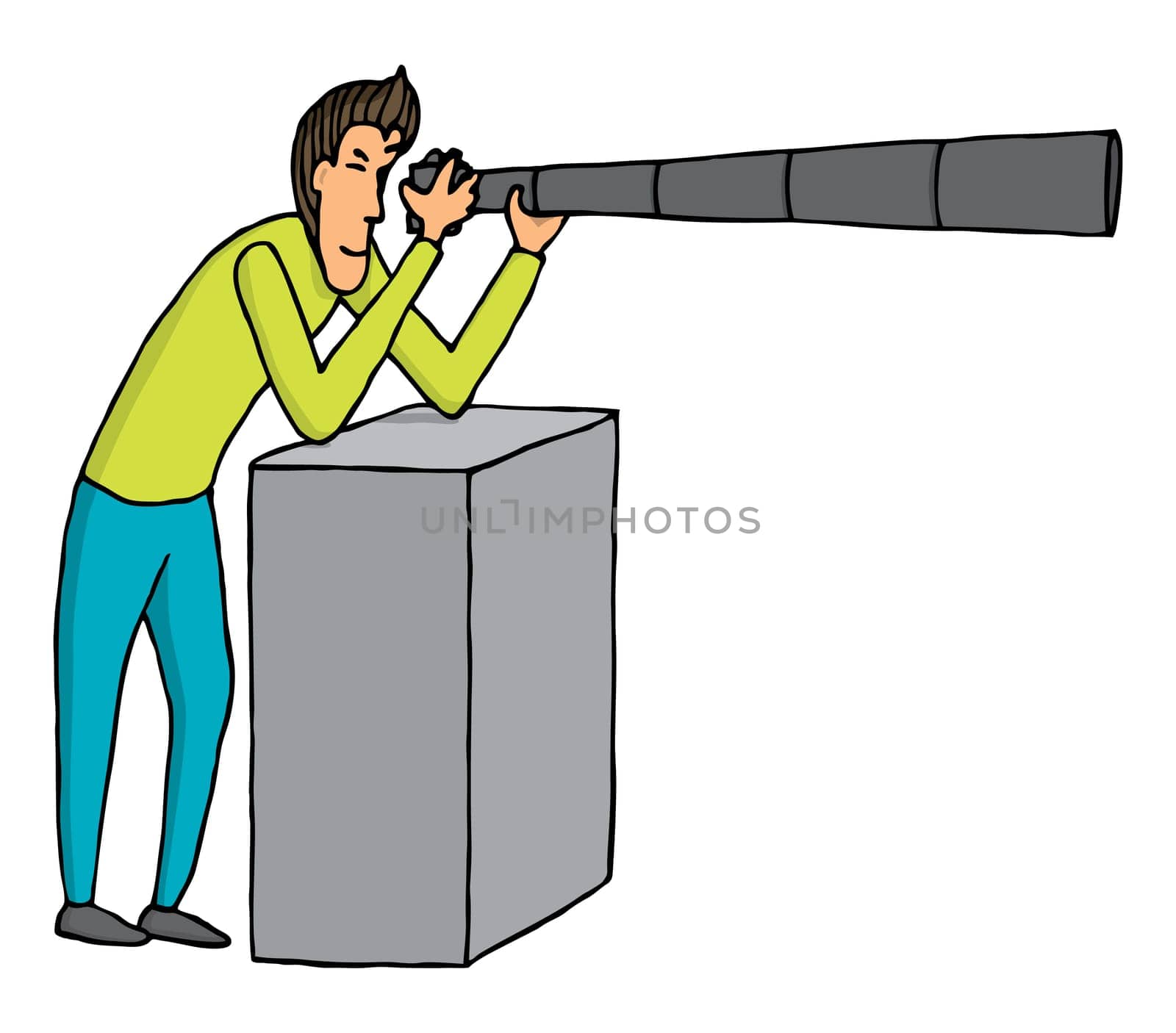 Taking a photo with huge lens