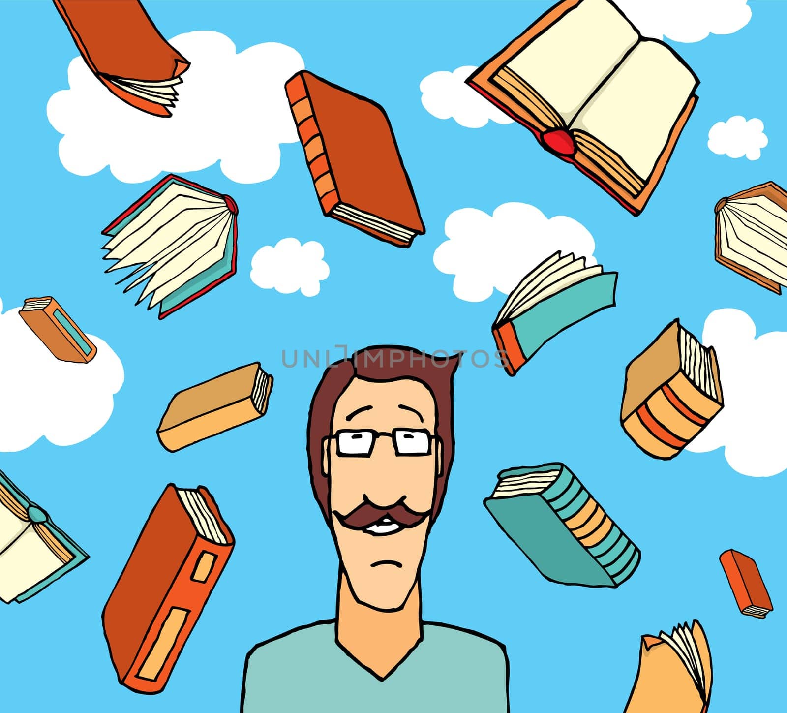 Books falling from the sky / Knowledge