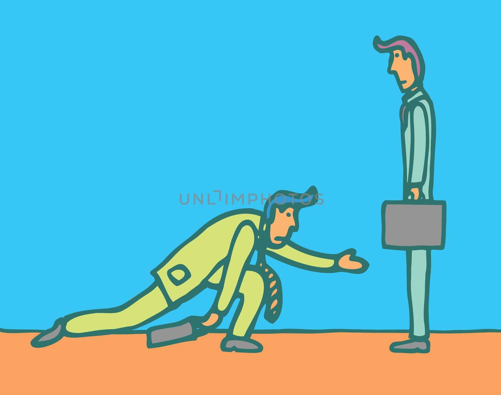 Begging for business