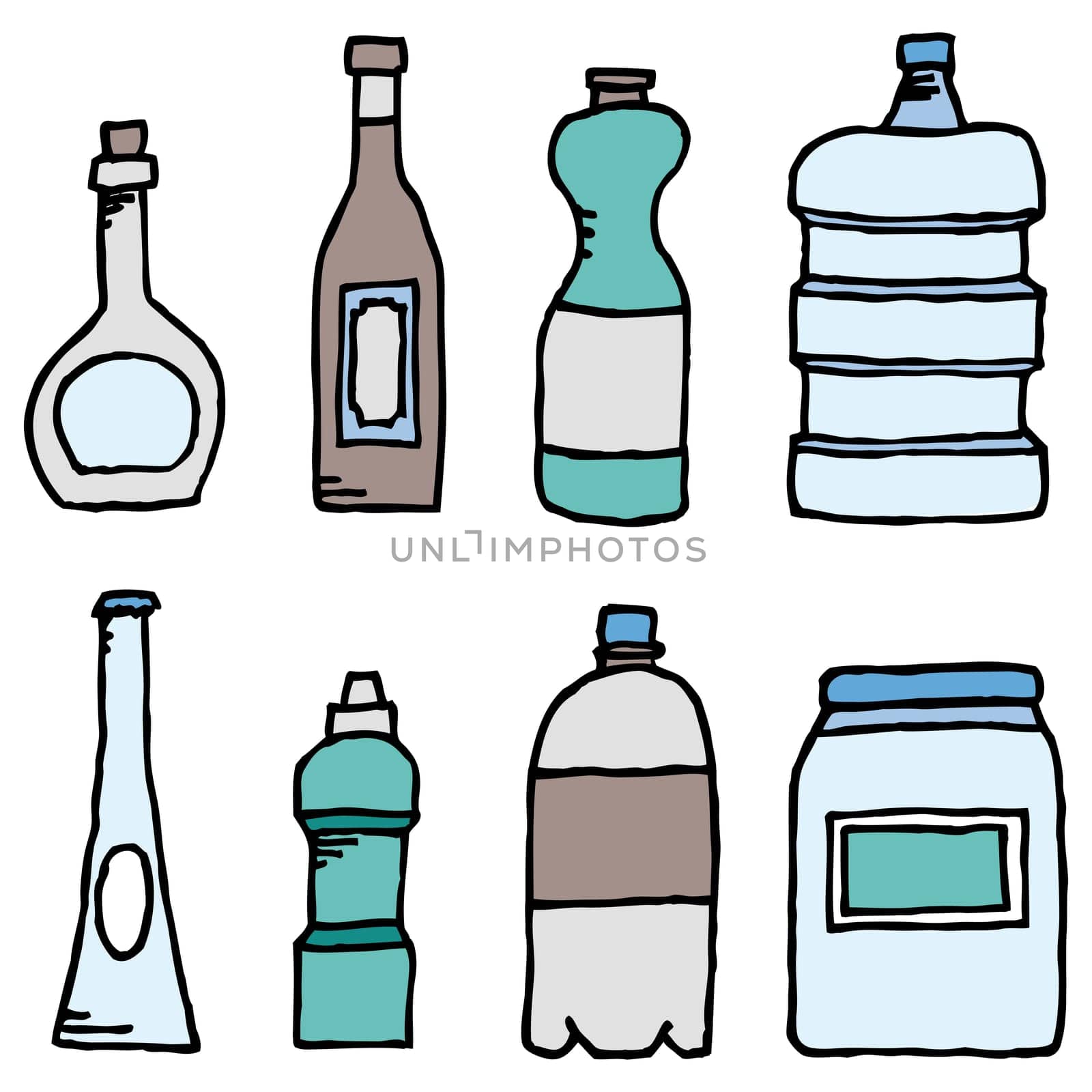 Vector bottle set / Liquid vessels