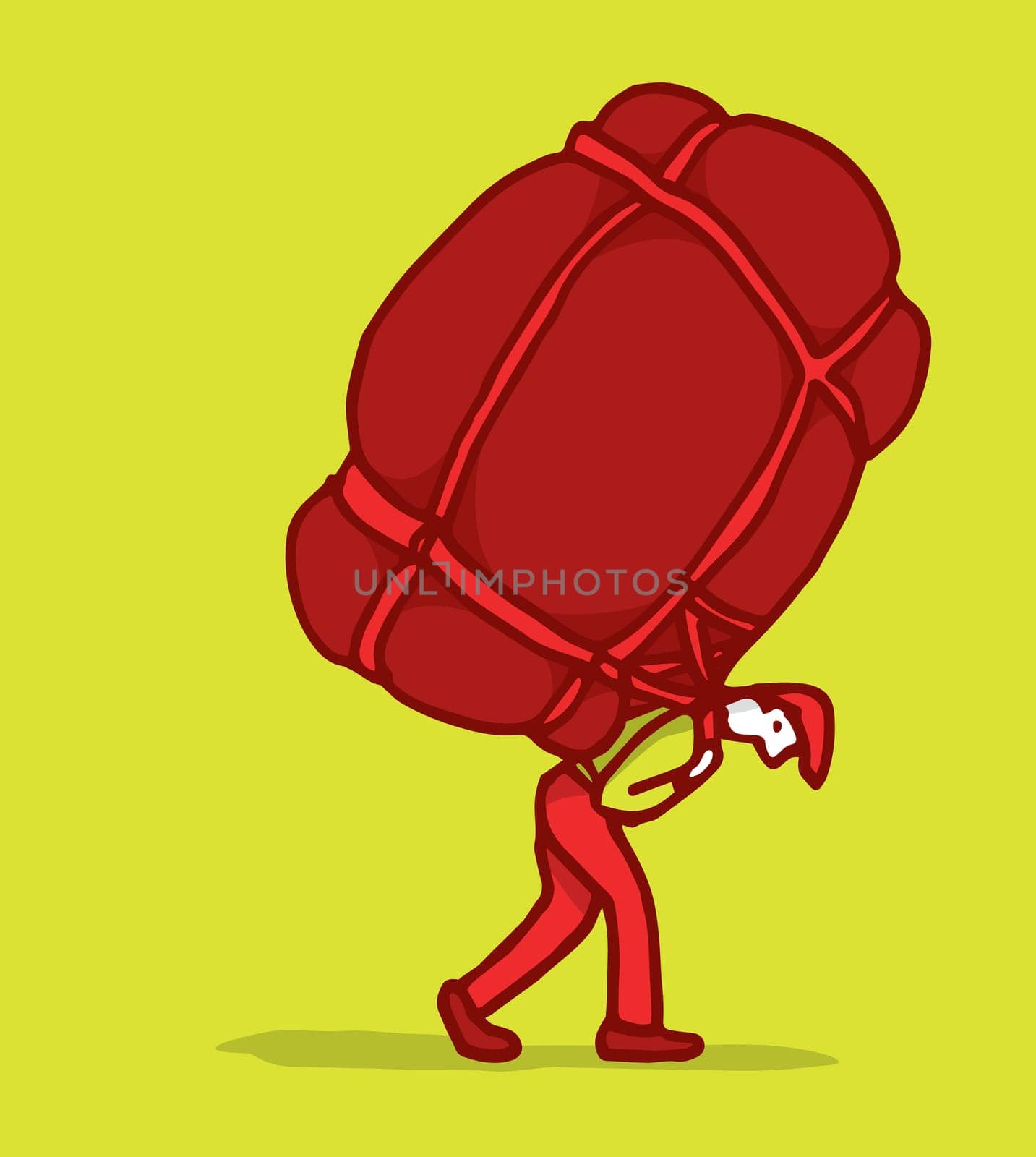 Man carrying a huge backpack