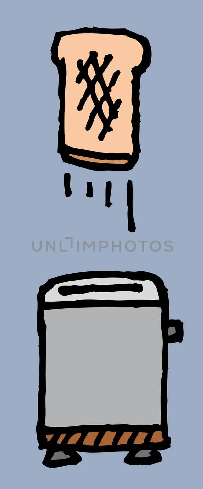 Toaster and toast / Breakfast is ready