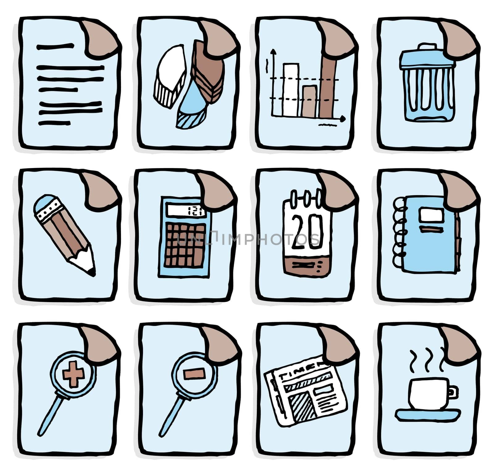 Vector business icons / Office applications