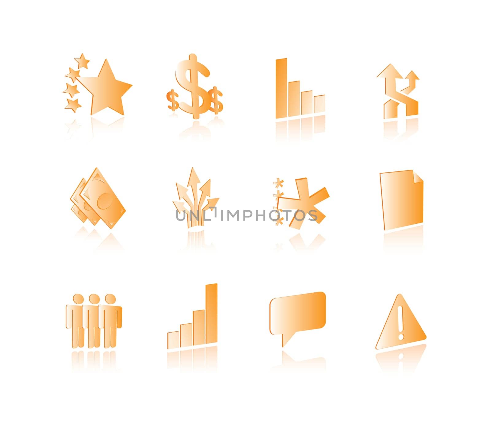 Conceptual business icons set