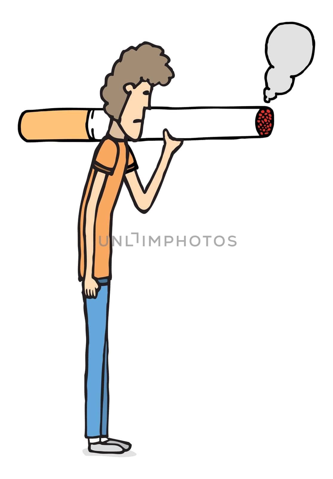 Guy carrying cigarrette